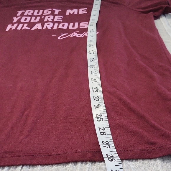 Torrid Maroon Classic Fit Tee with White Text - Picture 8 of 8